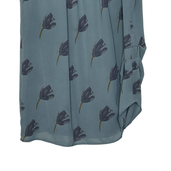 CAbi Tank Top Size Small Green‎ Floral Sheer Lightweight Boho Womens Back Tie - Picture 3 of 8